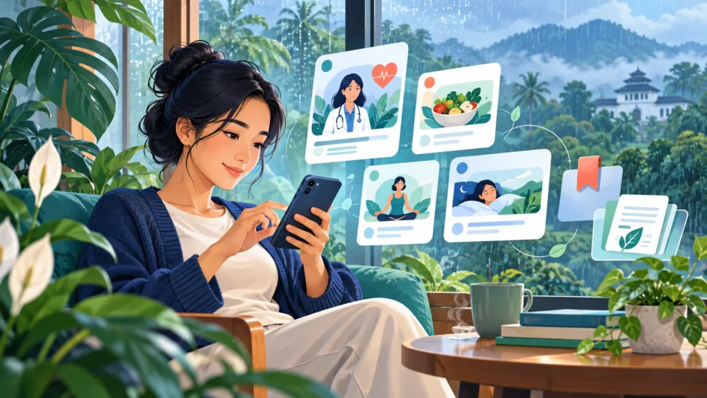 Ilustrasi membaca artikel informasi JKN dan PRB di Bogor
