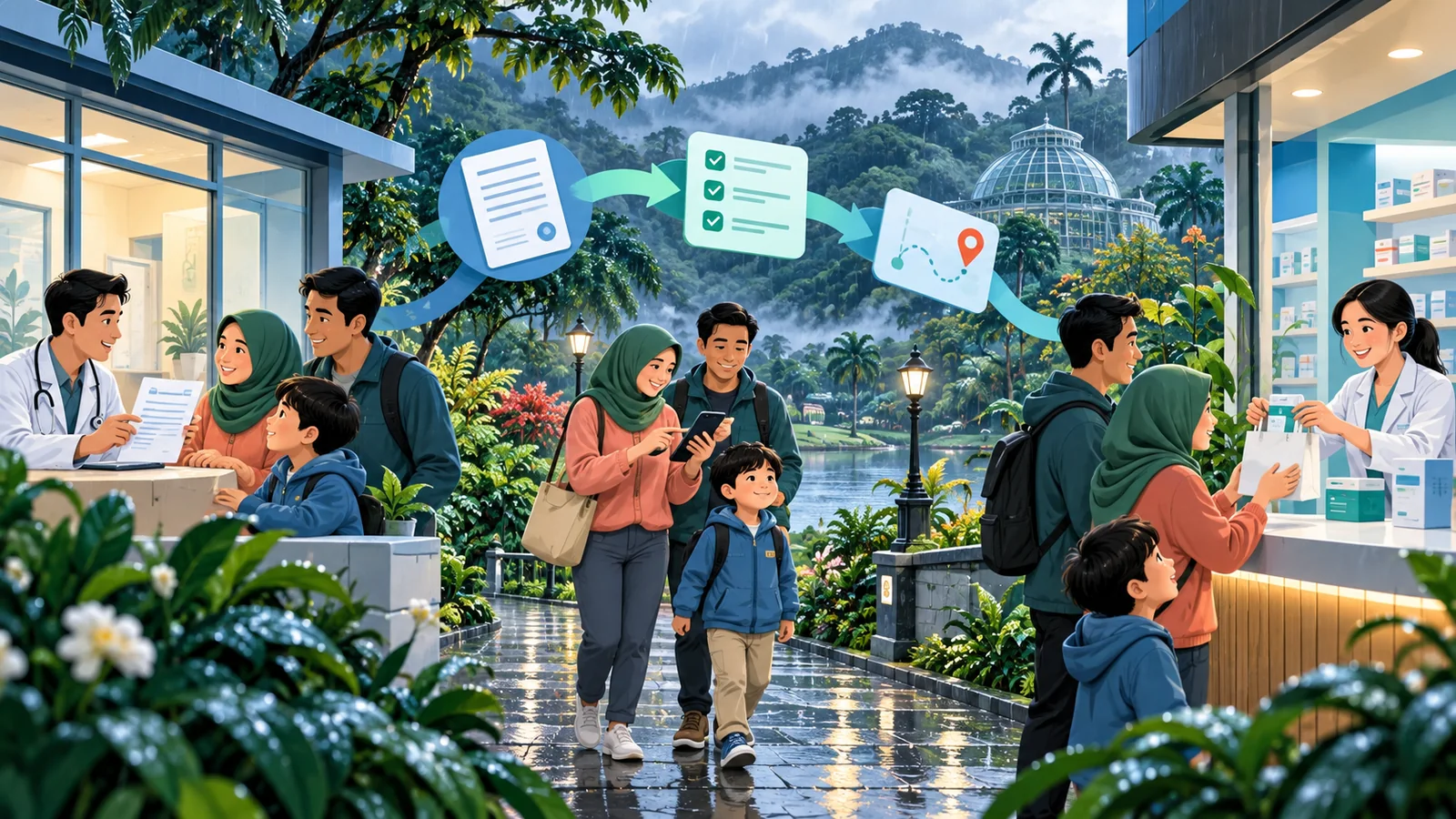 Panduan JKN dan PRB dengan dokumen, peta, dan langkah informasi